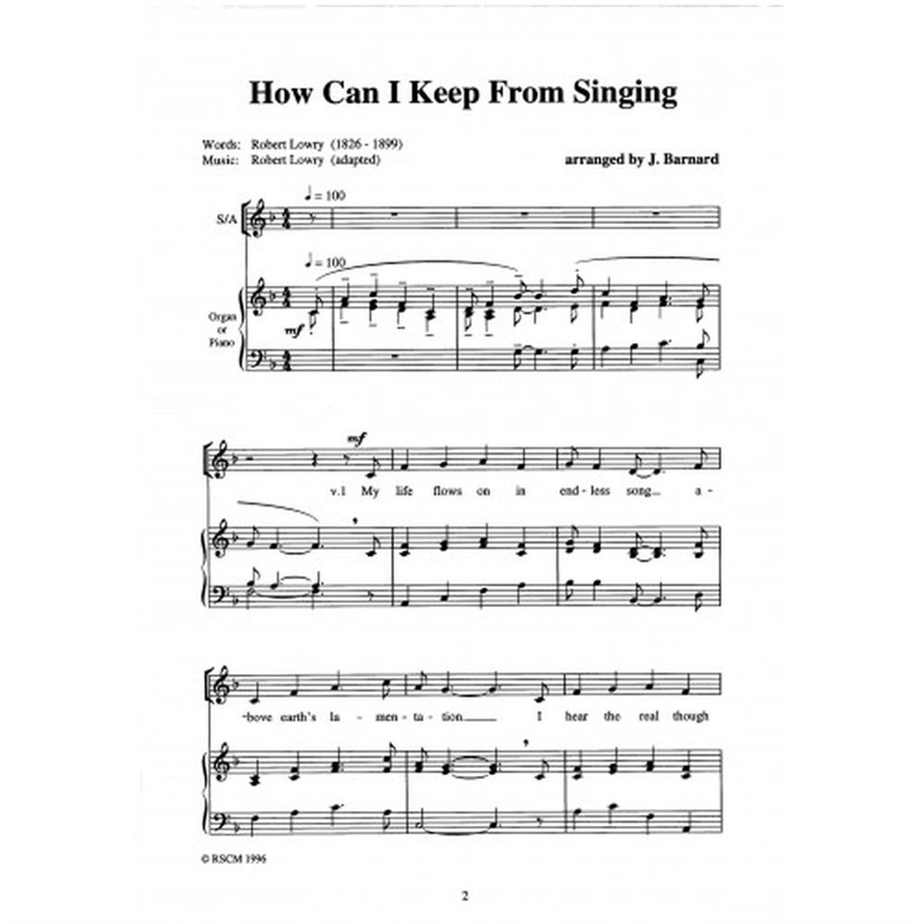Hown Can I Keep From Singing
